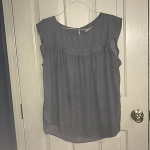 LOFT Grey and black blouse